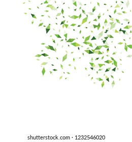 Confetti of two-colored rhombs isolated on white background.Falling confetti from minimalistic geometric figures. Abstract triangles and rombs for label, card, poster, cover, leaflet, textile design.