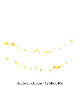 Confetti of two-colored rhombs isolated on white background.Falling confetti from minimalistic geometric figures. Abstract triangles and rombs for label, card, poster, cover, leaflet, textile design.
