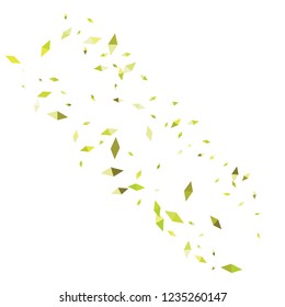 Confetti of two-colored rhombs isolated on white background.Falling confetti from minimalistic geometric figures. Abstract triangles and rombs for label, card, poster, cover, leaflet, textile design.