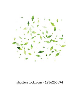 Confetti of two-colored rhombs isolated on white background.Falling confetti from minimalistic geometric figures. Abstract triangles and rombs for label, card, poster, cover, leaflet, textile design.