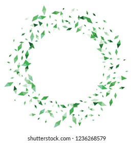 Confetti of two-colored rhombs isolated on white background.Falling confetti from minimalistic geometric figures. Abstract triangles and rombs for label, card, poster, cover, leaflet, textile design.