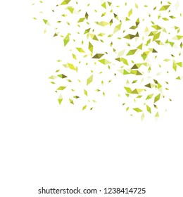 Confetti of two-colored rhombs isolated on white background.Falling confetti from minimalistic geometric figures. Abstract triangles and rombs for label, card, poster, cover, leaflet, textile design.