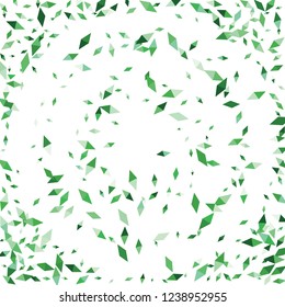 Confetti of two-colored rhombs isolated on white background.Falling confetti from minimalistic geometric figures. Abstract triangles and rombs for label, card, poster, cover, leaflet, textile design.