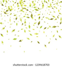 Confetti of two-colored rhombs isolated on white background.Falling confetti from minimalistic geometric figures. Abstract triangles and rombs for label, card, poster, cover, leaflet, textile design.