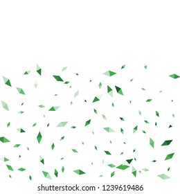 Confetti of two-colored rhombs isolated on white background.Falling confetti from minimalistic geometric figures. Abstract triangles and rombs for label, card, poster, cover, leaflet, textile design.
