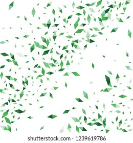 Confetti of two-colored rhombs isolated on white background.Falling confetti from minimalistic geometric figures. Abstract triangles and rombs for label, card, poster, cover, leaflet, textile design.