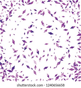 Confetti of two-colored rhombs isolated on white background.Falling confetti from minimalistic geometric figures. Abstract triangles and rombs for label, card, poster, cover, leaflet, textile design.