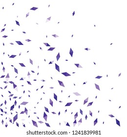 Confetti of two-colored rhombs isolated on white background.Falling confetti from minimalistic geometric figures. Abstract triangles and rombs for label, card, poster, cover, leaflet, textile design.