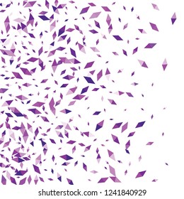 Confetti of two-colored rhombs isolated on white background.Falling confetti from minimalistic geometric figures. Abstract triangles and rombs for label, card, poster, cover, leaflet, textile design.