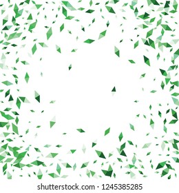 Confetti of two-colored rhombs isolated on white background.Falling confetti from minimalistic geometric figures. Abstract triangles and rombs for label, card, poster, cover, leaflet, textile design.