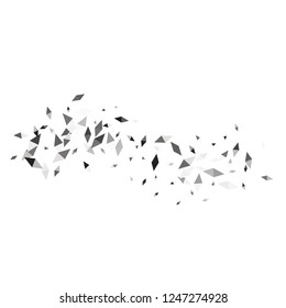 Confetti of two-colored rhombs isolated on white background.Falling confetti from minimalistic geometric figures. Abstract triangles and rombs for label, card, poster, cover, leaflet, textile design.