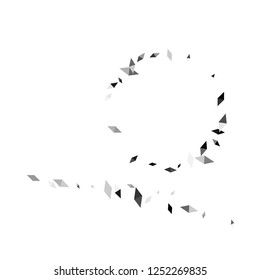 Confetti of two-colored rhombs isolated on white background.Falling confetti from minimalistic geometric figures. Abstract triangles and rombs for label, card, poster, cover, leaflet, textile design.