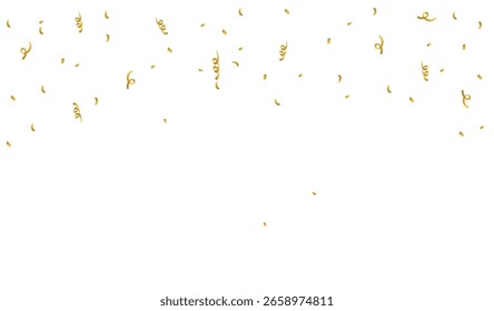 Confetti Vector Background. Golden confetti background. Festive design, Party decoration frame for birthday, anniversary, celebration, Graduation.