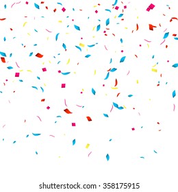 Confetti vector background for holidays, party, events, vector illustartion