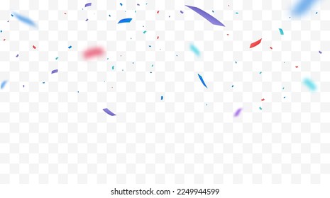 Confetti Vector Background. Party Design With Colorful Confetti. 
