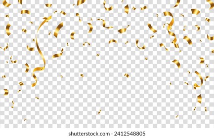Confetti vector banner background with luxury ribbons. luxury greeting rich card. vector illustration