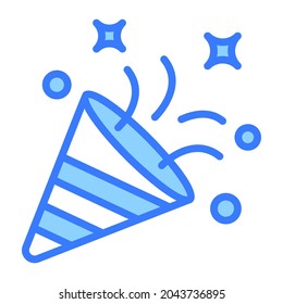 icono de contorno azul del vector de configuración. Festival hindú, icono de celebración hindú.
