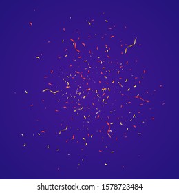 Confetti vector celebrate background. Gold and red flying ribbons, streamers and paper particles. Birthday party background. Festive vector illustration