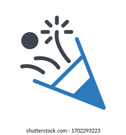 icono de color de glifo vectorial de confetti 