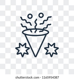 Confetti vector icon isolated on transparent background, Confetti logo concept