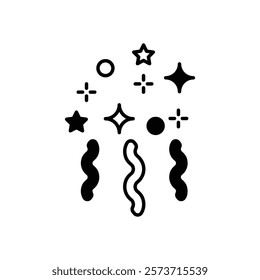 Confetti vector icon stock illustration