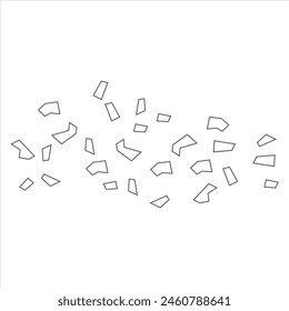 confetti vector, icon symbol white background eps