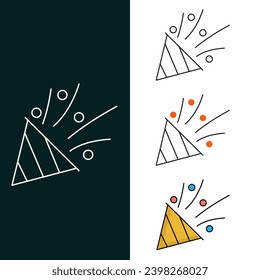 "Confetti Vector Illustraion Icon Design"