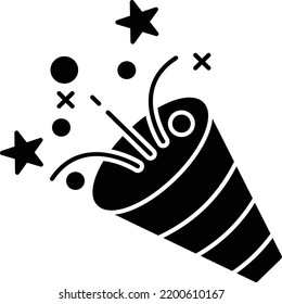 confetti  Vector illustration on a transparent background. Premium quality symmbols. Glyphs vector icons for concept and graphic design. 
