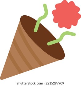 confetti  Vector illustration on a transparent background. Premium quality symmbols. Line Color vector icons for concept and graphic design.