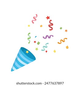 Confetti vector. Party element. Birthday party accessories. Flat vector in cartoon style isolated on white background.