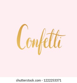 Texto de confetti estilo de tipografía vector