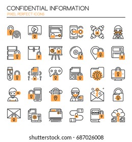Confidantial Information , Thin Line and Pixel Perfect Icons
