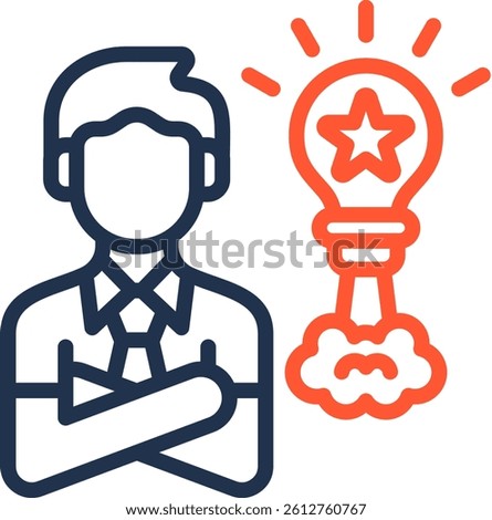 Confidence Boost Icon Color Line Vector Illustration