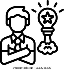 Confidence Boost Icon Outline Vector Illustration