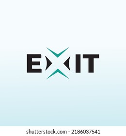 Confidence Building Investment Word EXIT Logo
