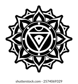 Confidence chakra icon in filled style