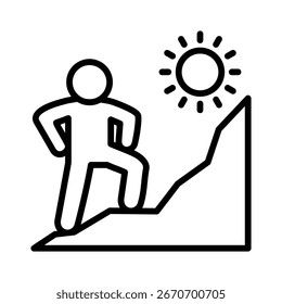 Confidence Climb Icon Element for Design