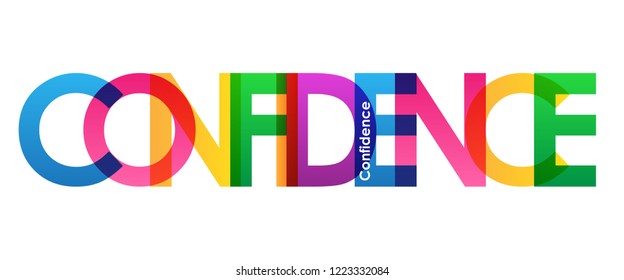 CONFIDENCE colorful letters banner