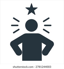 Confidence Glyph Icon Style Collection