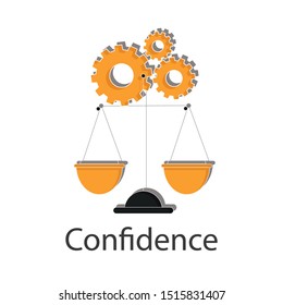 Confidence  icon concept on white background. Business resilience creative idea design. Flat vector illustration use for your project.