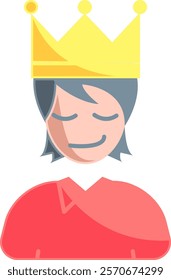 Confidence Icon - Flat Color Style - Social Anxiety Theme