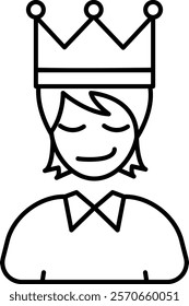 Confidence Icon - Line Style - Social Anxiety Theme