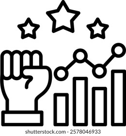 Confidence Icon Line Vector Illustration