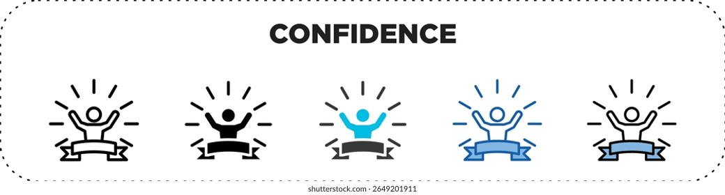 Glifo de Linha do Pacote de Ícones de Confiança