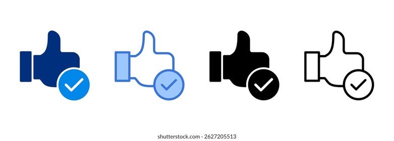 Ícone de confiança - Definir ilustração de vetor de vários estilos
