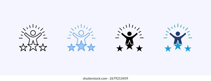 Confidence Icon Set Multiple Style Collection