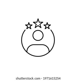 confidence icon vector illustration. line style design. isolated on white background