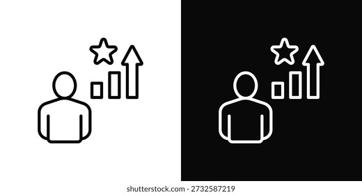 Icono de confianza de estilo de fondo blanco y negro