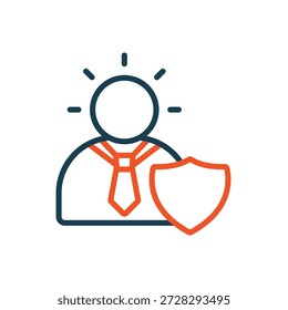 confidence icons outline and Flat Style,transparent background