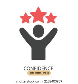 confidence icons  symbol vector elements for infographic web